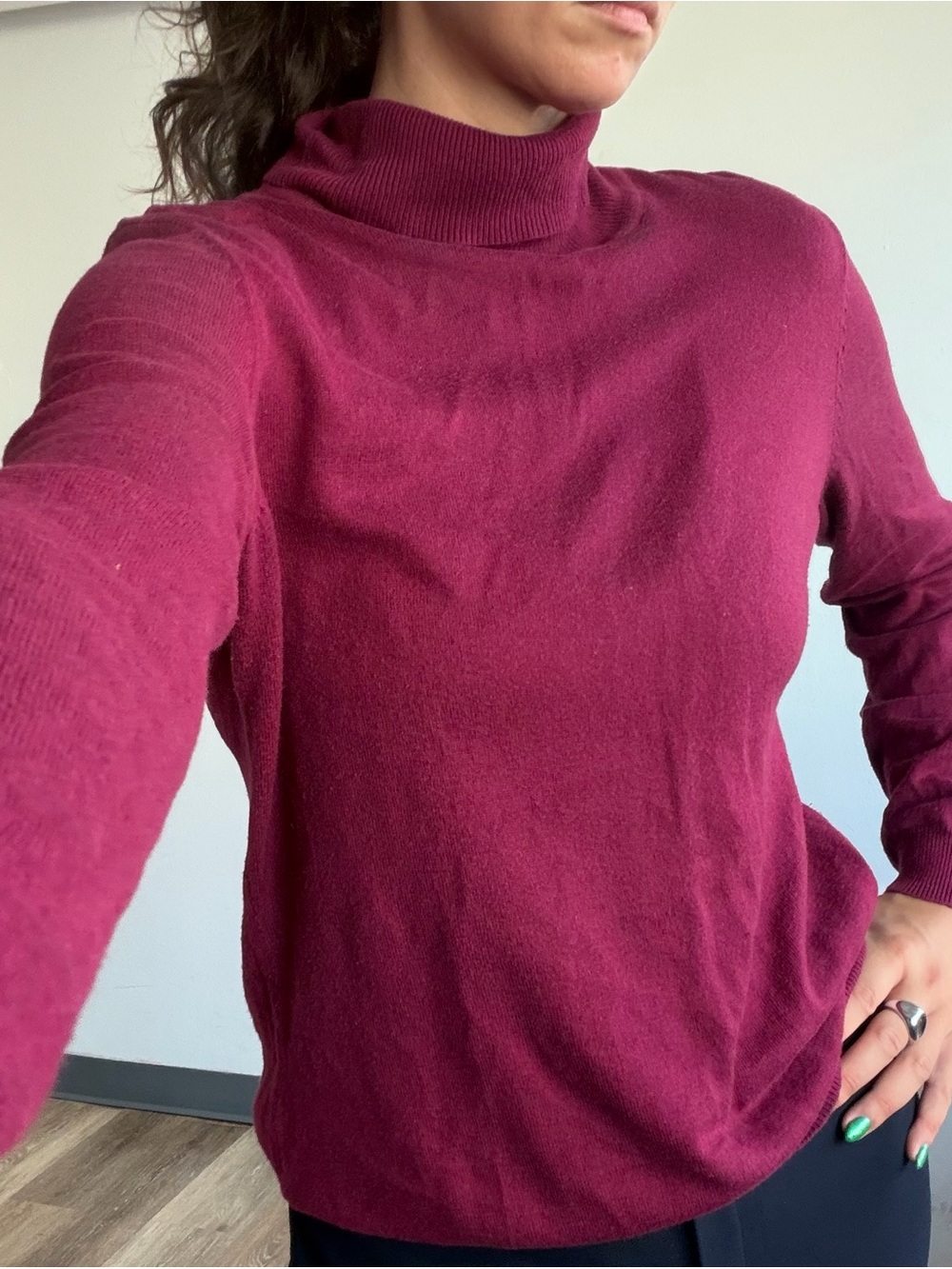 Worthington red Turtleneck Sweater